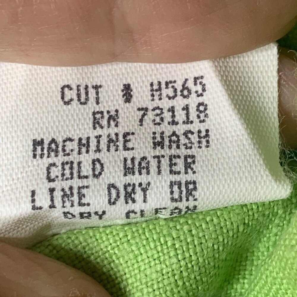 David Dart Collection Linen Green Button Front Tu… - image 7